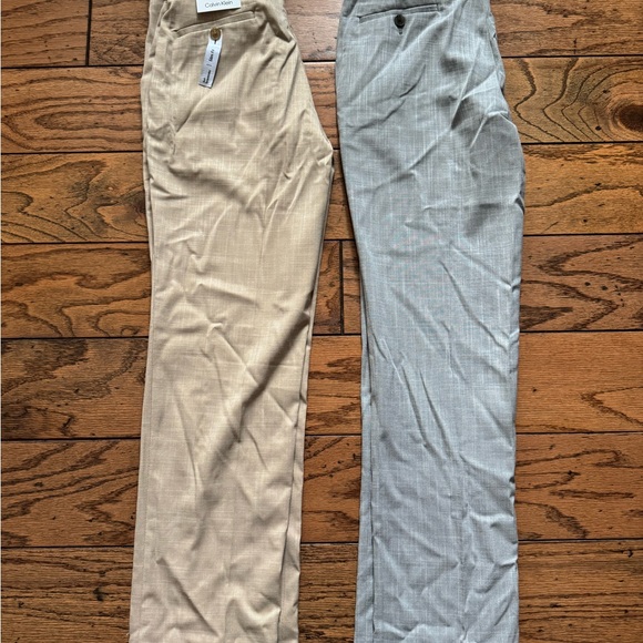 Boy’s sz 14 Calvin Klein Beige Gray Suit Separates Dress Pants - Picture 5 of 7